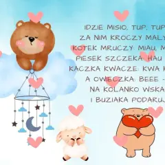 Urocze wierszyki na wesele dla dzieci śmieszne z misiem, pieskiem, kotkiem i owieczką.