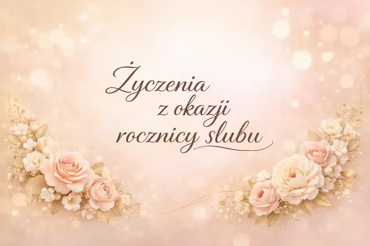 Eleganckie życzenia na 30 rocznicę ślubu, ozdobione pastelowymi różami i delikatnymi światłami.